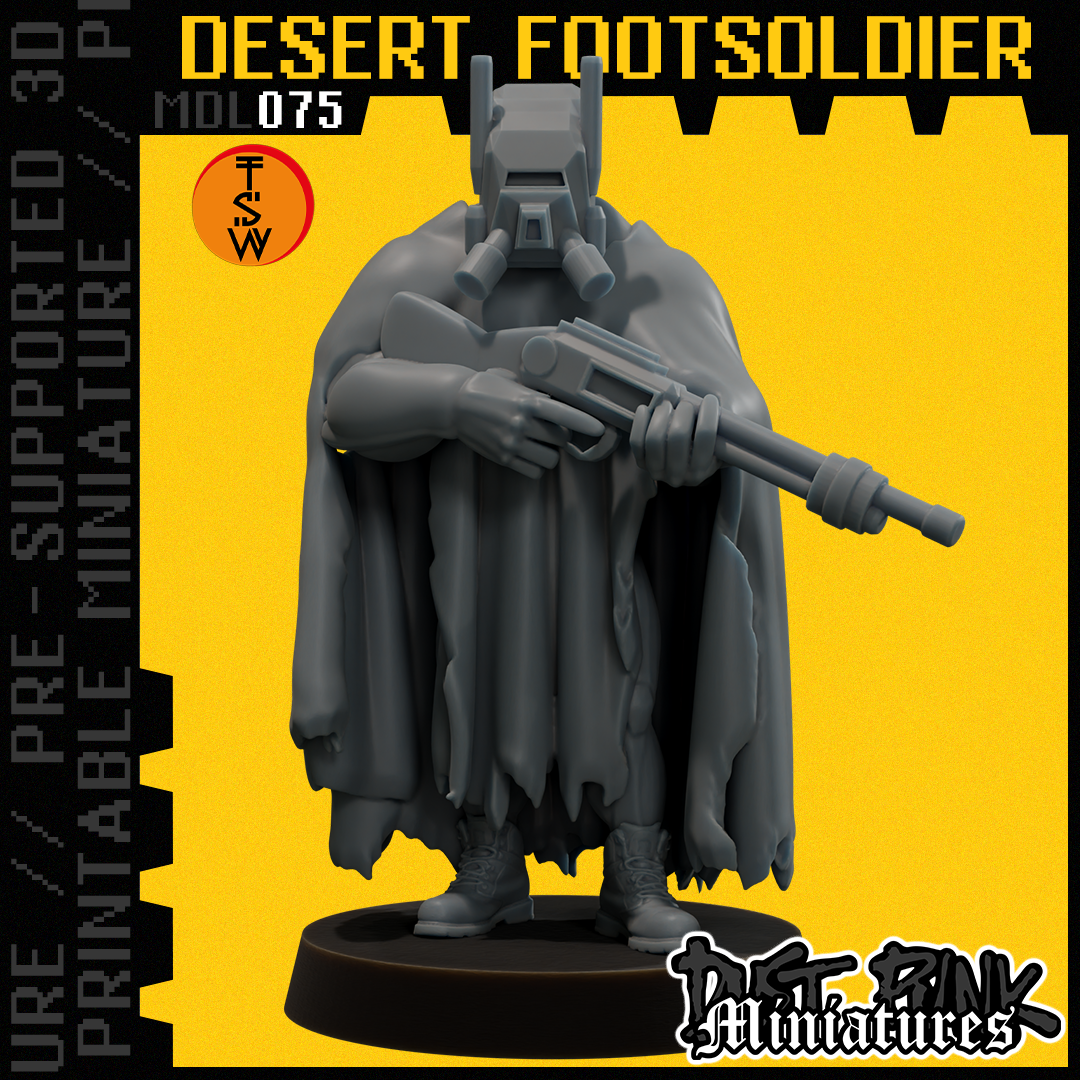 MDL075 DESERT FOOTSOLDIER [PRE-SUPPORTED]